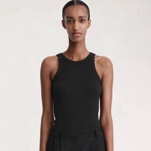TOTEME Ribbed Tank Top - Black Tank - Size M  - NWT - CELEB FAV